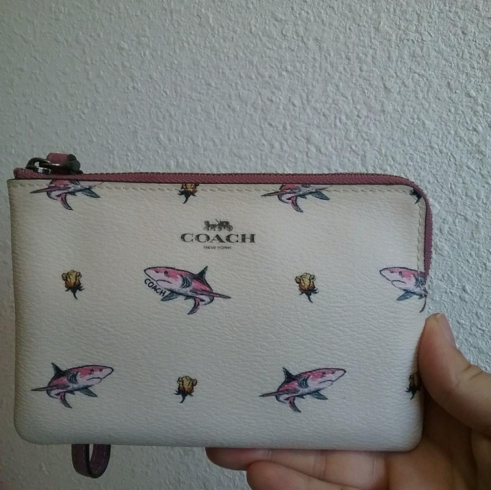 Coach Shark Print Rare Wristlet